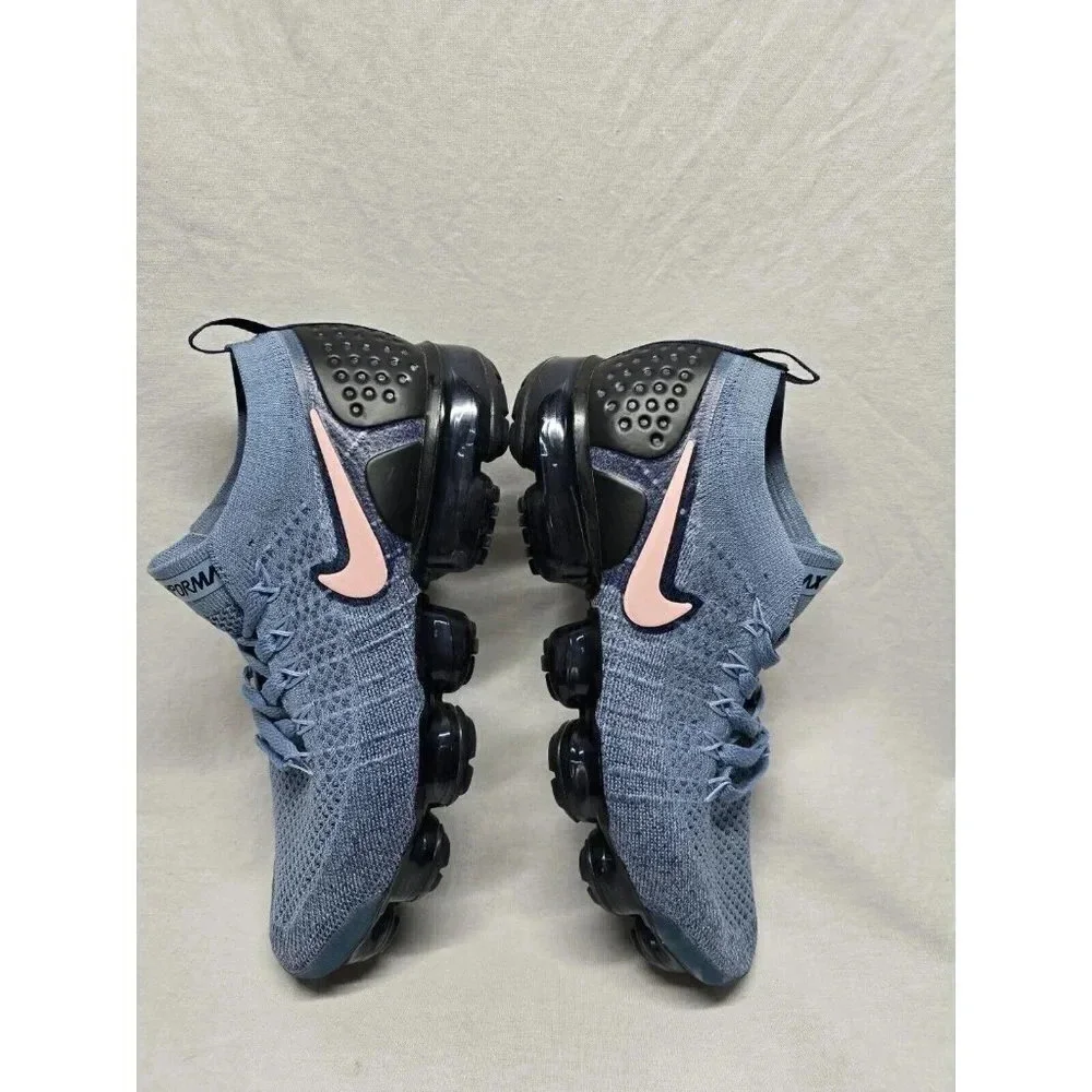 Nike Women's Air VaporMax Flyknit 2 Work Blue Crimson Tint 942843-401 Size 7 - Picture 2 of 11